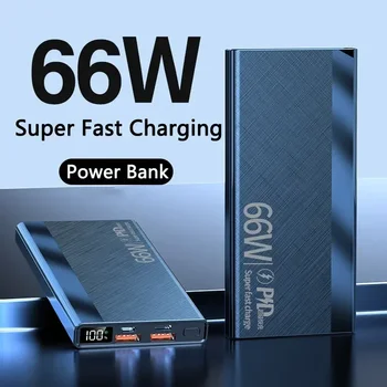 200000mAh Power Bank 66W Kiire Laadimine Digitaalne Ekraan Laetav Aku Portable Sobivad kuupäevad Huawei Xiaomi Samsung