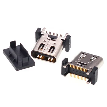 2pc Micro-USB-3.1 Vertikaalne 24P Laienenud 180 kraadi SMT Neli Suu Juhatuse Kleebis Töö Naiste C-Tüüpi Pistik-Pesa-Pistik