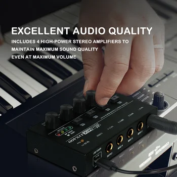 4 Kanalit Audio Mixer Kaasaskantav Ultra Low-Noise Mikser Mini Stereo Mixer USB Audio Mixer Salvestamise Stuudio Valge