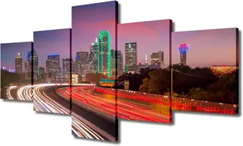 5tk Dallas Texas Kõrghooneid Skyline Linnaruumi Maalid City Native 5 tk Lõuend Kunsti Tuba Decor Abstraktsed Pildid Seinale