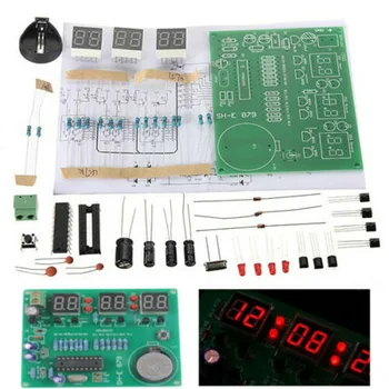 AT89C2051 6 Digitaalne LED-Displei Elektrooniline Kell DIY Kit Vastuvõtja Arduino Flux