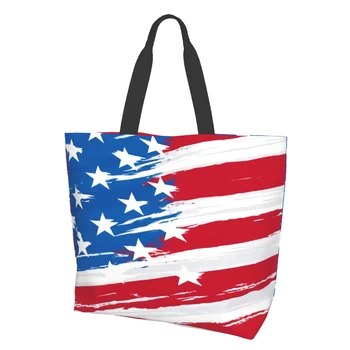 Ameerika Lipu Tassima Kotid Naistele Korduvkasutatavad Toidukaubakotte Kotid Suured kandekotid
