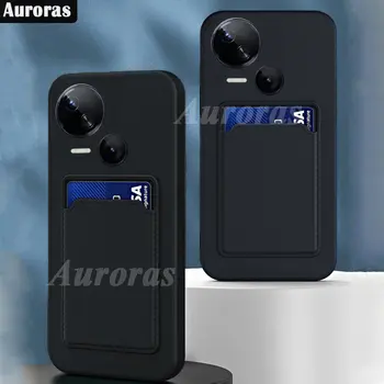 Auroras Jaoks Tecno Säde 10 5G Juhul Deluxe Rahakott Kaardi Tasku Pehmest Silikoonist Kest Tecno Säde 10 Pro 10C Põrutuskindel Kate