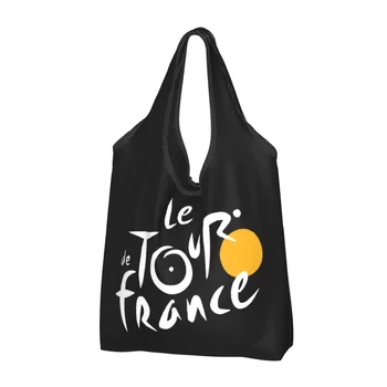 Custom Le Tour Prantsusmaa Kandekotid Naiste Kaasaskantav Suure Mahutavusega Toidukaubad Prantsuse Jalgratta Shopper Tassima Kotid