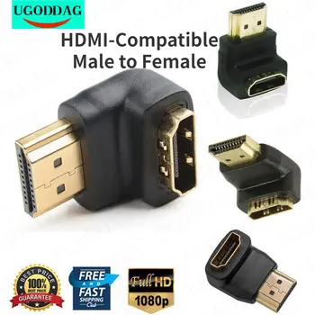 HDMI-Ühilduv Adapter Meeste ja Naiste L-tüüpi 90/270 Määral Õige Nurga all 4K HDTV Extender Meeste ja Naiste Kaabli Ühenduspesa HDTV
