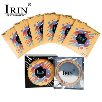 IRIN 10 Komplekti Kitarr Strings 1-6 Phosphor Pronks Roostevabast Terasest Traat Stringid Akustilise Folk Guitar muusikariista Tarvik