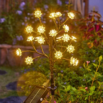 LED Väljas Päikese Valgust Veekindel Garden Landscape Tee Decor Haldjas Vanik Street Muru Aia, Rõdu Päikese Lill, Puu Lamp