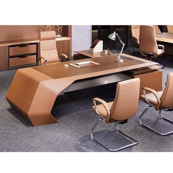 Luksus, Kaasaegse Executive Nahk Office Desk Kontorimööbel Modern Style Executive Tegevjuht Boss Tabel