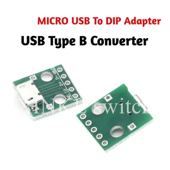 MK5P MICRO-USB-DIP Adapter 5pin Sisekeermega Konnektor B-Tüüpi PCB Converter Breadboard Mini USB-01 Lüliti Juhatuse SMT Ema Iste