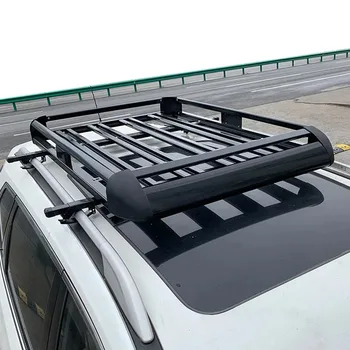 Paksenenud alumiinium auto katuseraam double-layer must pagasi raami pagasi korv Universaalne katuse pakiraami