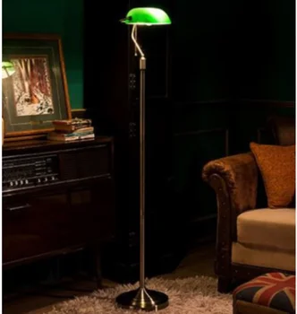Põhjamaade Vintage Pank Põranda Lamp Minimalistlik Kerge Luksus Roheline Klaas Seistes Lambi Elutoas Diivan Magamistoas Voodi Kõrval Lamp Kodus Deco