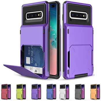 Samsung Galaxy S10 5G S10E S8 S9 S10 Pluss Juhul Flip Card Slots Business Case For Samsung A7 2018 A750 Lisa 9 s9 + s8+ Kate
