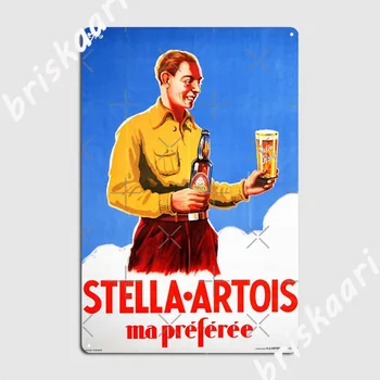 Stella Artois Vintage Metallist Tahvel Plakat Seina Koobas Projekteerimine Klubi Baari Seina Decor Tina märk Plakat