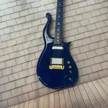 Wang Ziyun nikerdatud electric guitar 6-string integreeritud elektriline kitarr, tume sinine keha, kõrgläikega, roosipuud fingerboard, m