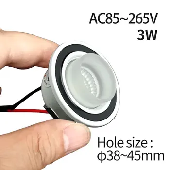 【40mm augu】Süvistatavad mini Tähelepanu keskpunktis 1w, 3w LED ülemmäära valgus 110 volt 220V varjatud väike dekoratiivne valgusti juhi komplekt