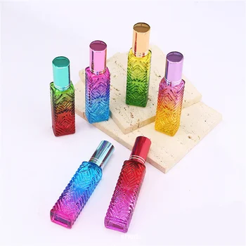 15ml Värviline Ruut Klaas Parfüümi Pudeli Paks Mini Lõhn Kosmeetika Pakendid Spray Pudel Korduvtäidetavaid Klaasist Viaali