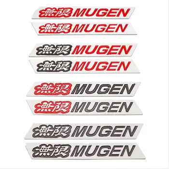 1Pairs Metallist Mugen Logo Fender Pagasiruumi Auto Decal Logo Kleepsud Embleemi Honda CRV Kokkuleppel 7 Civic 4d 5d SOBIB JDM Jazz Tarvikud