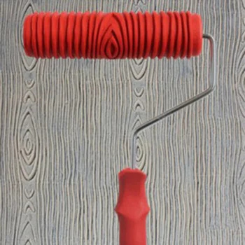 1tk Kummi Muster Maali Rull Praktiline Kummist Tekstuur Rulli Käepide Seina Kaunistamiseks Õrn 7 Tolline Maali Tööriist