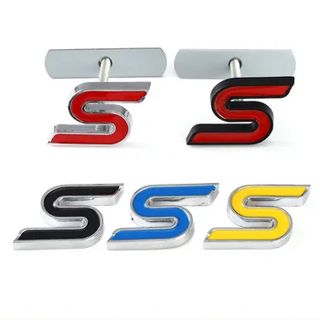 3D Metall S Logo Ees Iluvõre Embleem, Rinnamärk Auto Kleepsud Ford Focus Fiesta Põgeneda Ecosport Kuga Mondeo Tarvikud