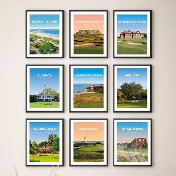 Augusta National Golf Club 12. Auk Aamen Nurgas Abstraktse Reisi Kingitus Seina Art Lõuend maalisid Plakateid Printida Kodu Kaunistamiseks