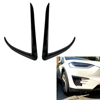 Auto Esistange Splitter Spoiler Hõlmab Sisekujundus Udutuled Kulmu Tuul Nuga Kleebise Jaoks Tesla Model X 2015-2021