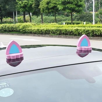 Auto Katuse Dekoratsioon Välise Nukk Muutmine Isiksuse Armas Küülik Peace Kassi Kõrva Naine Naiste Auto, Toodete 3D Kleebised