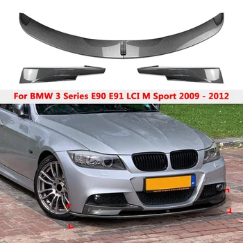 Auto esistange Lip Splitter Difuusor Keha Komplektid Spoiler Bumper Guard Protector BMW 3-Seeria, E90 E91 LCI M-Sport 2009 - 2012