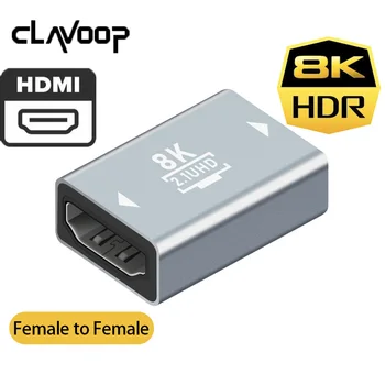 CLAVOOP HDMI Laiendamine Adapter 4K 8K HDMI-Ühilduvate Naine, et Naine Alumiiniumist kest Converter for TV Box Sülearvuti Ekraan PS4 3