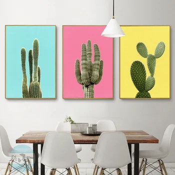 Cactus Seina Art Plakat, Lõuend Print Põhjamaade Taimed Pilt Home Decor Lõuendile Maali