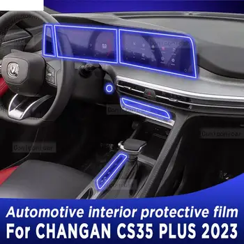 Eest CHANGAN CS35 PLUSS 2023 Käigukasti Paneel, Navigatsiooni Auto Interjöör Ekraani TPÜ kaitsekile Kaas Anti-Scratch Kleebis
