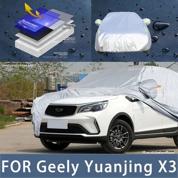Eest Geely Yuanjing X3 Väljas Kaitse Täis Auto Hõlmab lumekatte Päikesevarju Veekindel Tolmukindel Väljast Auto tarvikud