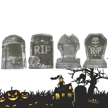Halloweeni Dekoratsioonid Surnuaed Hauakivi Kalmistu 4 Eri Märke Õudus Atmosfääri Mini Hauakivide Pealuud Tarvikud