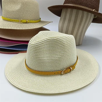 Hulgi-Panama Jazz Müts Müts Naistele, Meestele, Õled Müts Suvel Päike Müts Laia Ääreni Vöö Tarvikud Fedora Kopp Mütsid