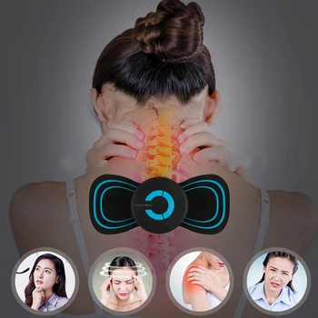 Kaasaskantav Mini Electric Kaela Massager Emakakaela Massaaž Stimulaator Valu Kaela Massaaž Vahend