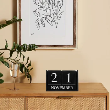 Loominguline Raud Perpetual Calendar Leibkonna Puit Kaunistada Kodu Pakkumise Alaline Kontor