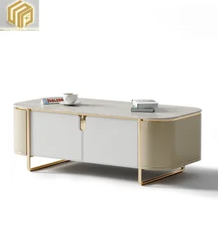 Luksus marmor tee tabel TV kapp koostisega Põhjamaade lihtne postmodernistlik elutuba väike pere tee tabel high-end mööbel
