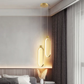 Minimalistlik Kaasaegne LED Ripats, Kerge Läige Kuld/Must Lühter eest Magamistuba Restoran elutoas Rippus Lamp Kodu Kaunistamiseks