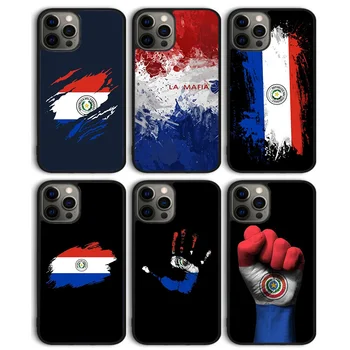 Paraguay Lipu Telefoni Juhul iPhone tagakaas 15 SE2020 14 13 11 12 Pro Max mini XS-XR-X 8 Plus 7 6S Shell Coque