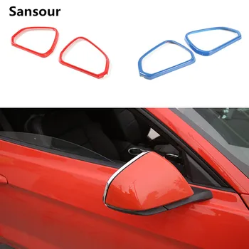 Sansour Auto Välised ABS Läbivaatamise Peegel Viimistlus Raam Katta Sõrmus Sisekujundus Kleepsud Ford Mustang 2015 Kuni Car Styling
