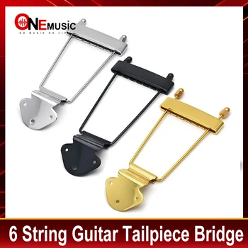 Trapets Tailpiece 6 String Electric Guitar 50.0 m/m String Pigi Chrome Must Kuld